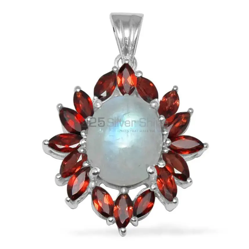 Best Price Multi Gemstone Pendants Wholesaler In Fine Sterling Silver Jewelry 925SP1453