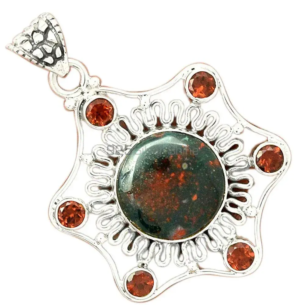 Multi Gemstone Pendants In Fine Sterling Silver Jewelry 925SP15-3_0