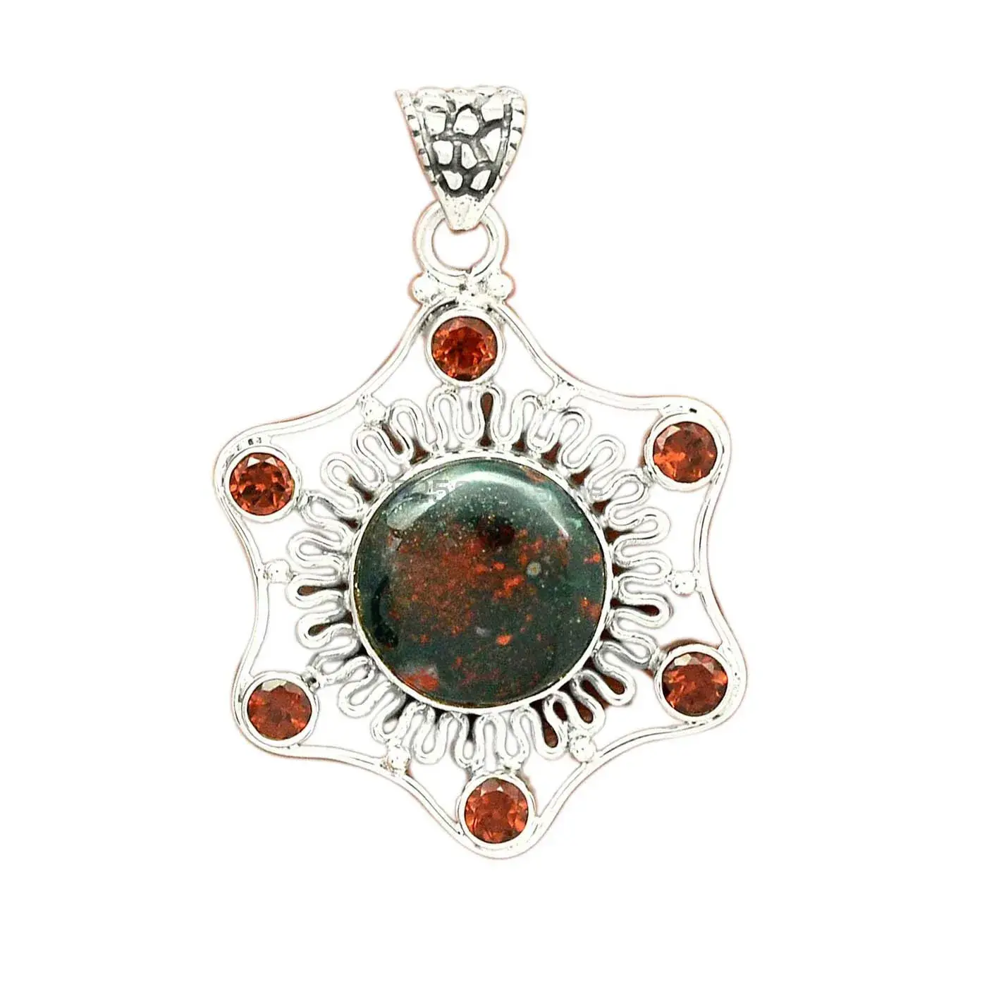 Best Price Multi Gemstone Pendants Wholesaler In Fine Sterling Silver Jewelry 925SP15-3_1