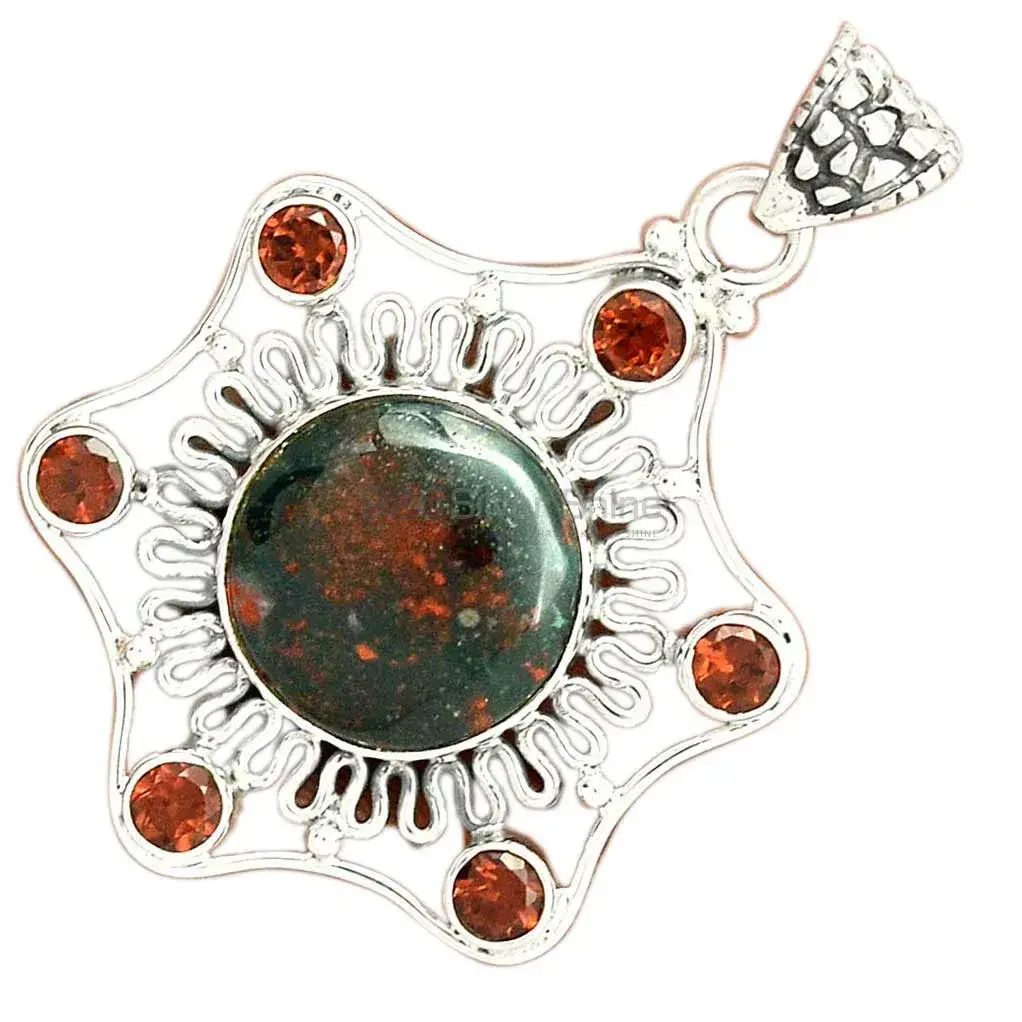 Multi Gemstone Pendants In Fine Sterling Silver Jewelry 925SP15-3_3
