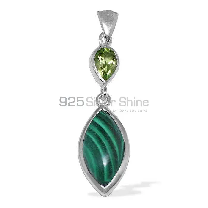 Multi Gemstone Pendants In Fine Sterling Silver Jewelry 925SP1503_0