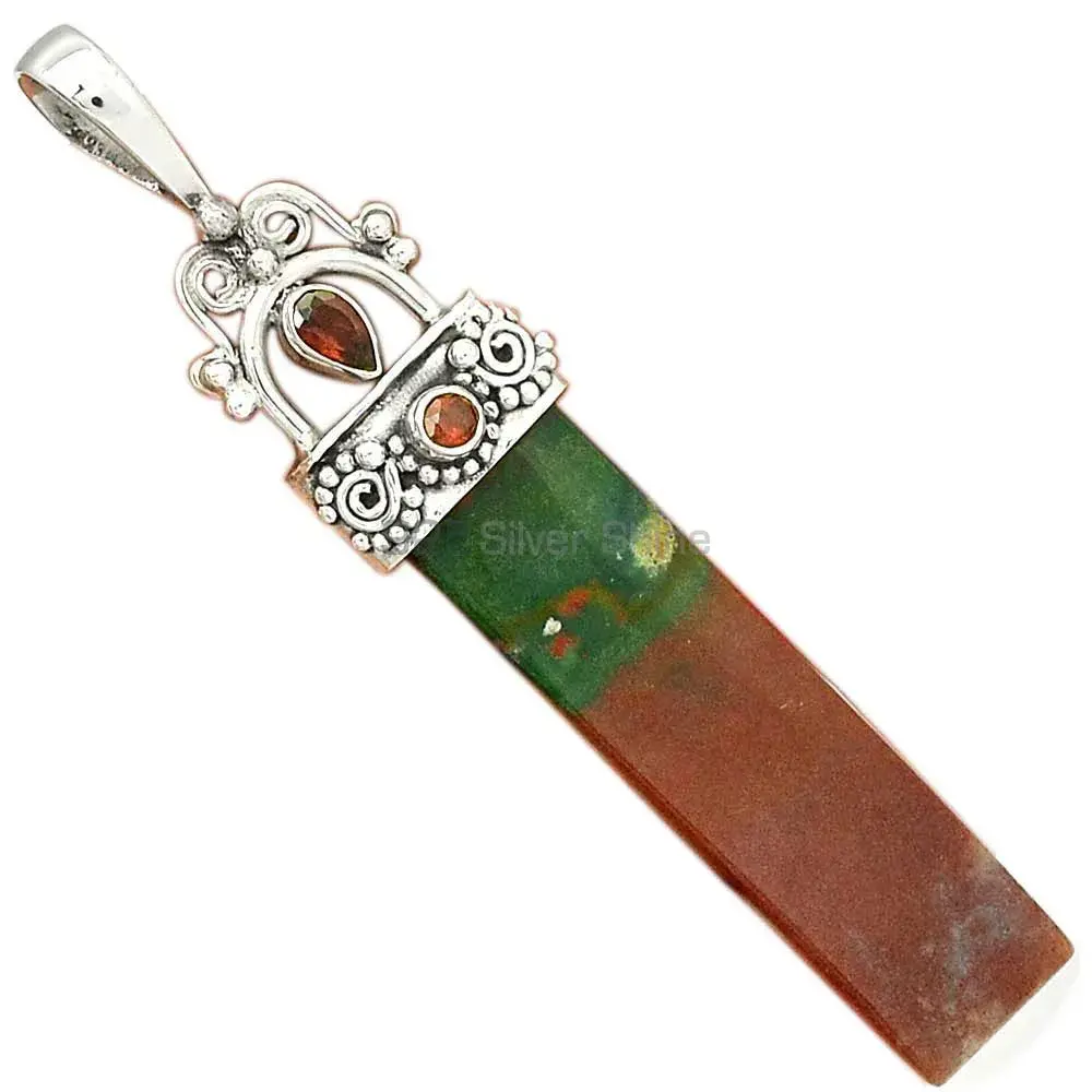 Multi Gemstone Pendants In Fine Sterling Silver Jewelry 925SP28-2_0