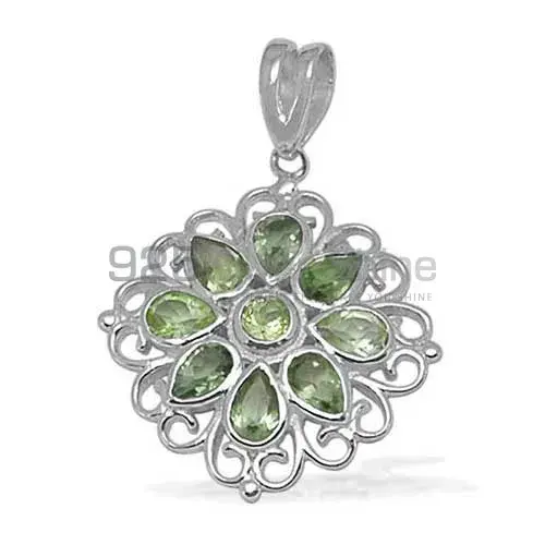 Best Price Peridot Gemstone Handmade Pendants In Solid Sterling Silver Jewelry 925SP1397