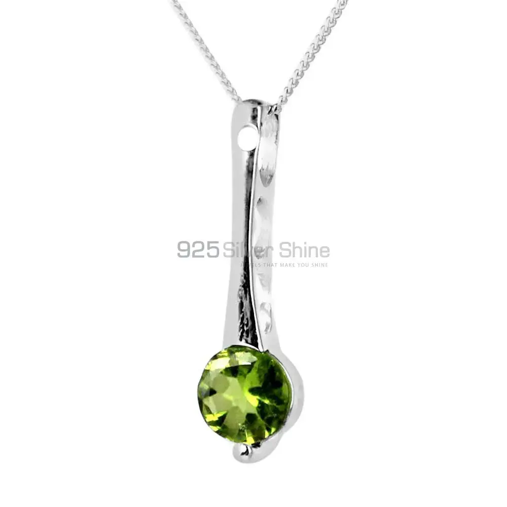 Best Price Peridot Gemstone Handmade Pendants In Solid Sterling Silver Jewelry 925SP233-5