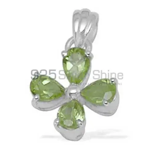 Best Price Peridot Gemstone Pendants Exporters In 925 Solid Silver Jewelry 925SP1409
