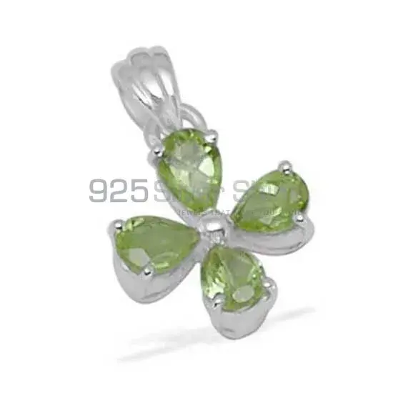 Best Price Peridot Gemstone Pendants Exporters In 925 Solid Silver Jewelry 925SP1409_0