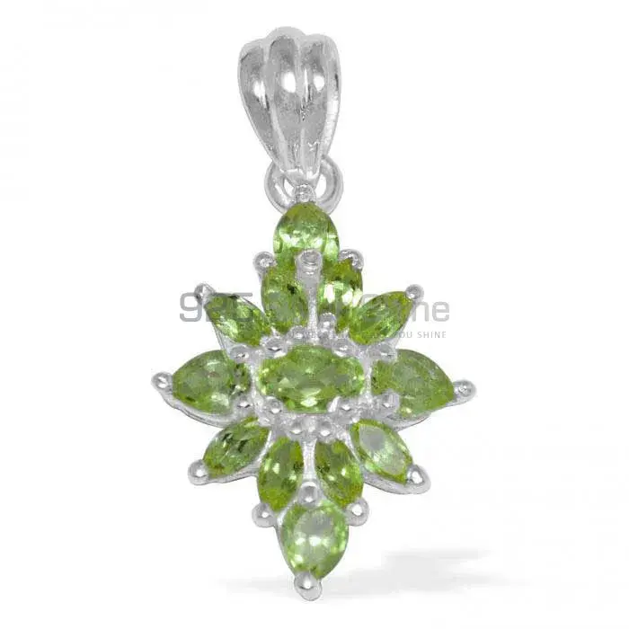 Best Price Peridot Gemstone Pendants Suppliers In 925 Fine Silver Jewelry 925SP1515