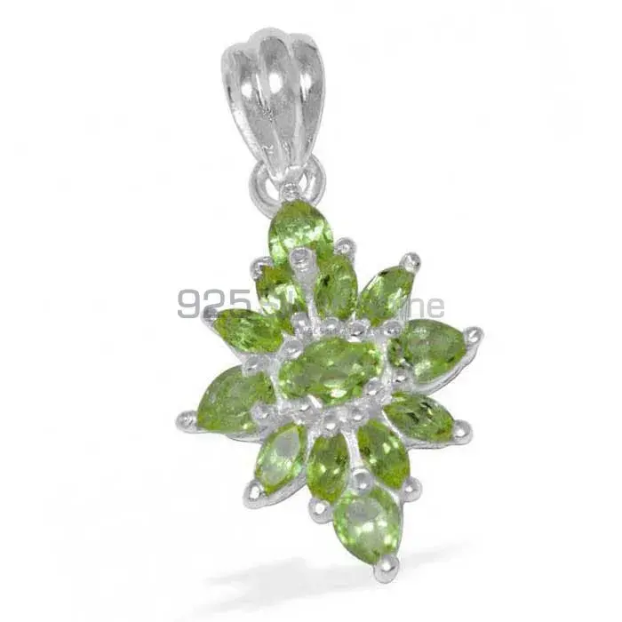 Best Price Peridot Gemstone Pendants Suppliers In 925 Fine Silver Jewelry 925SP1515_0