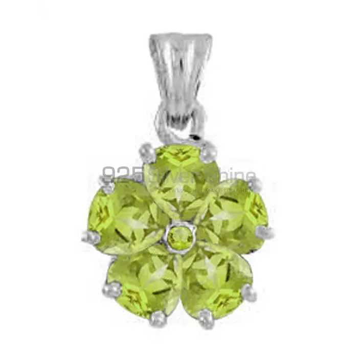 Best Price Peridot Gemstone Pendants Wholesaler In Fine Sterling Silver Jewelry 925SP1653