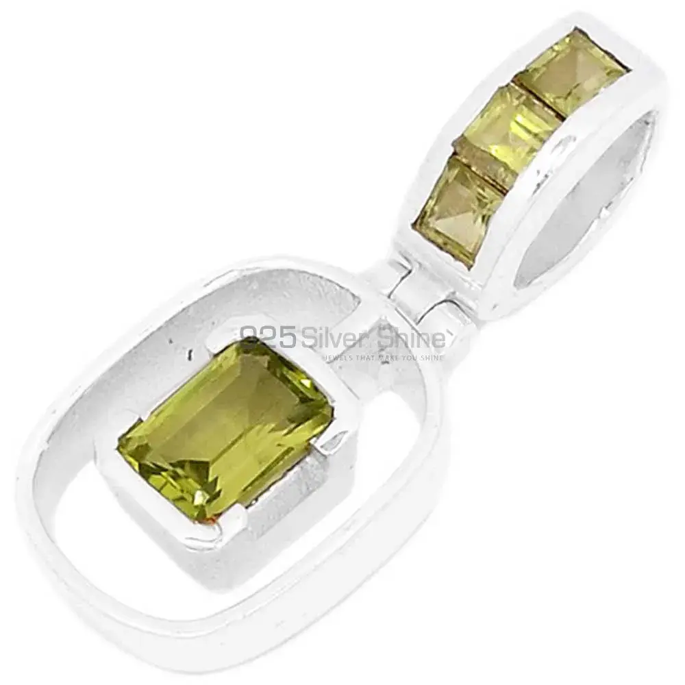 Best Price Peridot Gemstone Pendants Wholesaler In Fine Sterling Silver Jewelry 925SSP350-2_0