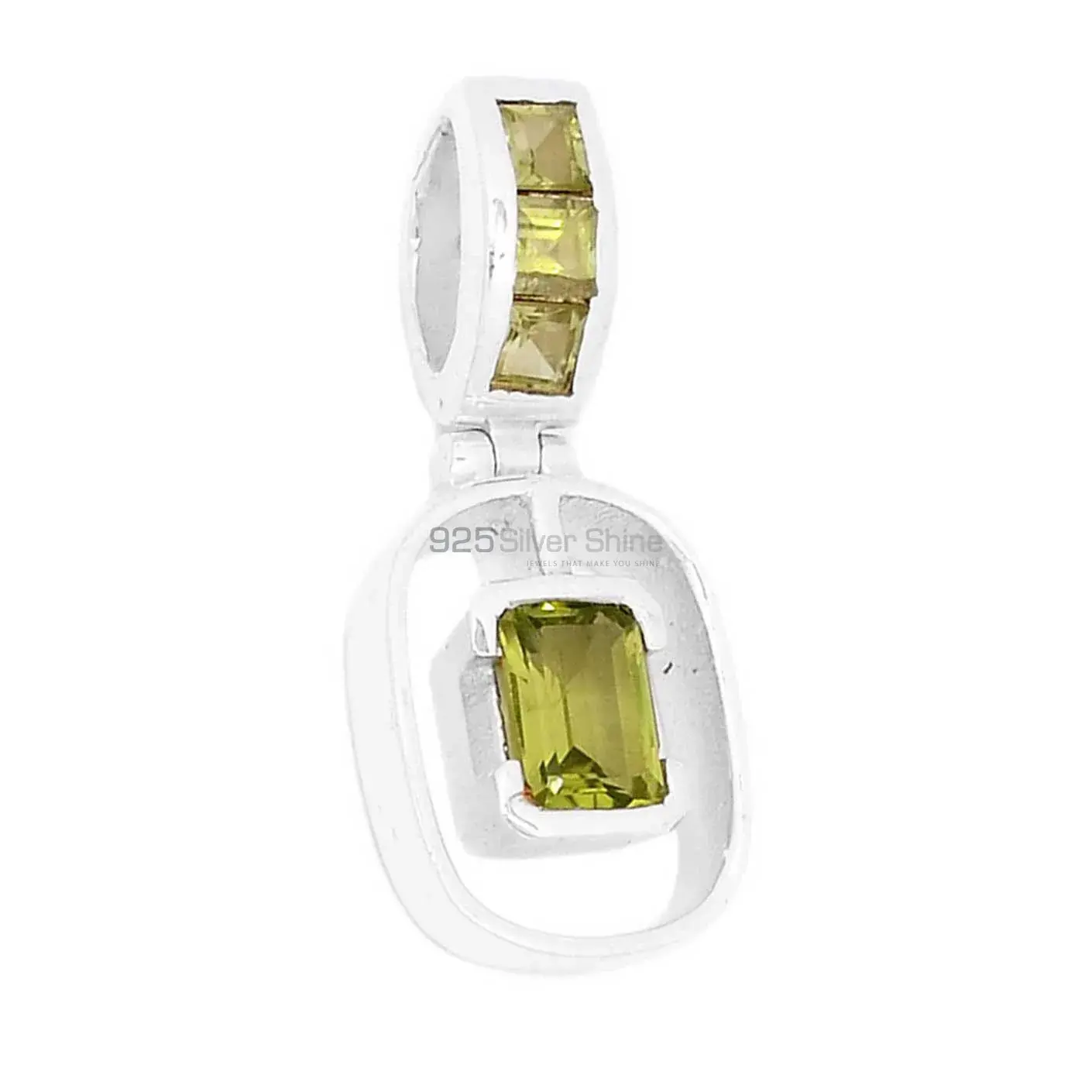 Peridot Gemstone Pendants In Fine Sterling Silver Jewelry 925SSP350-2_2
