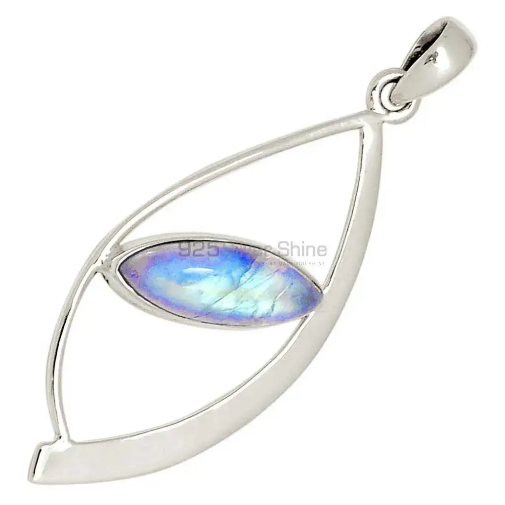 Rainbow Gemstone Pendants In 925 Solid Silver Jewelry 925SP122-3_2