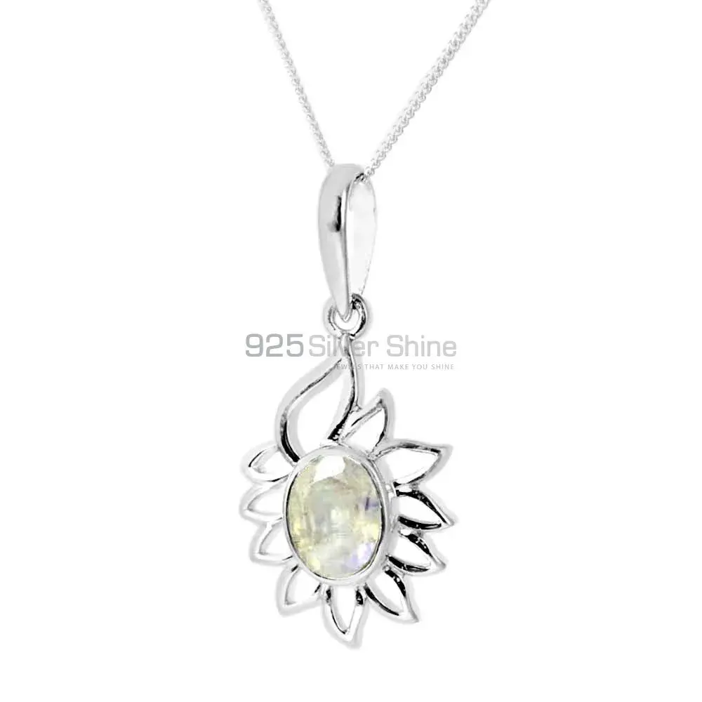 Best Price Rainbow Gemstone Pendants Wholesaler In Fine Sterling Silver Jewelry 925SP218-5