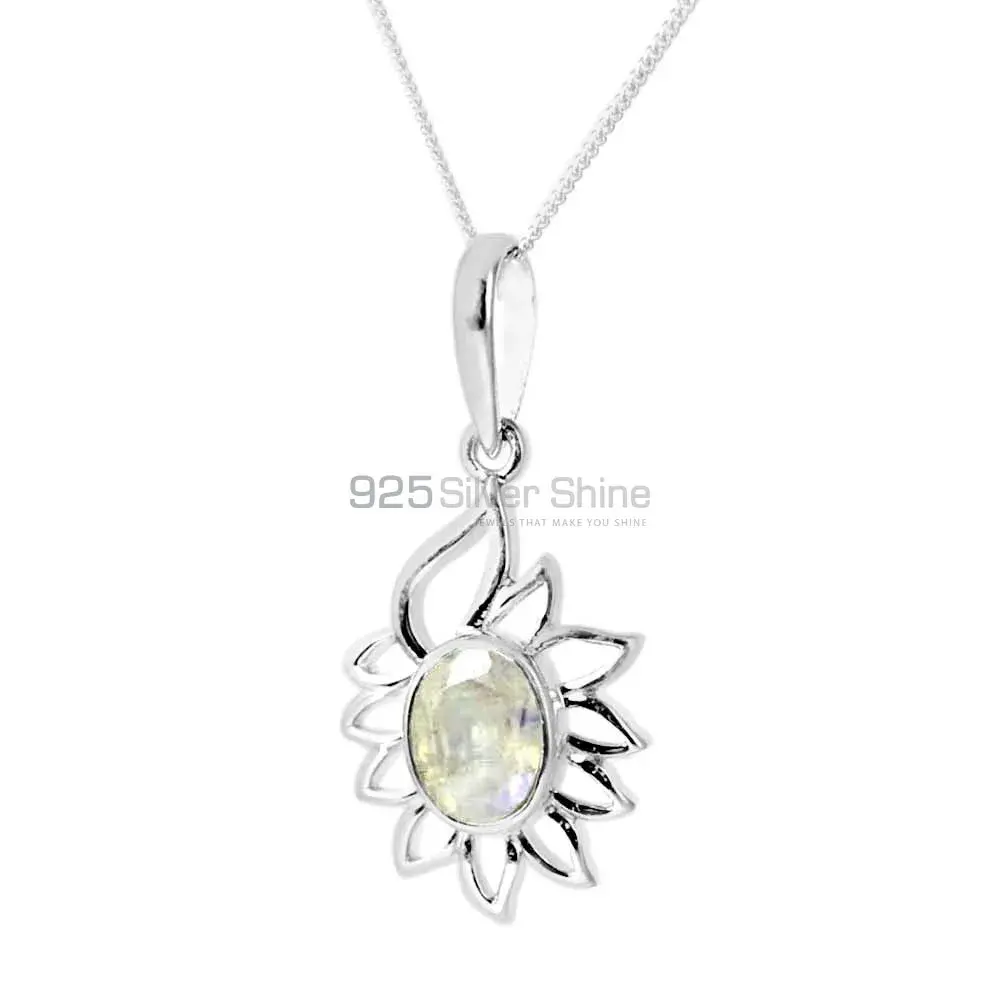 Rainbow Gemstone Pendants In Fine Sterling Silver Jewelry 925SP218-5_0