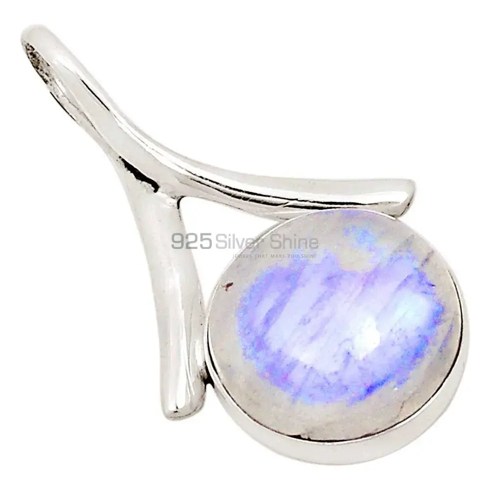 Best Price Rainbow Moonstone Pendants In Fine Sterling Silver Jewelry 925SP120-1_2