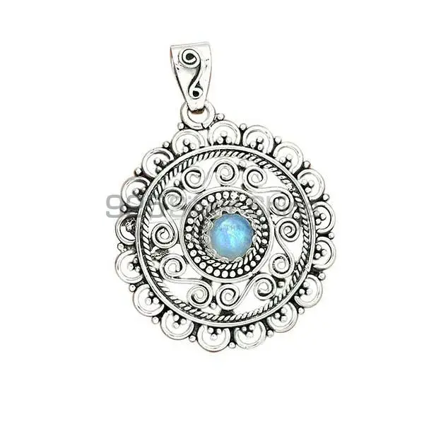 Best Price Rainbow Moonstone Pendants Suppliers In 925 Fine Silver Jewelry 925SP19-1_1