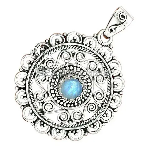 Rainbow Moonstone Pendants In 925 Fine Silver Jewelry 925SP19-1_3