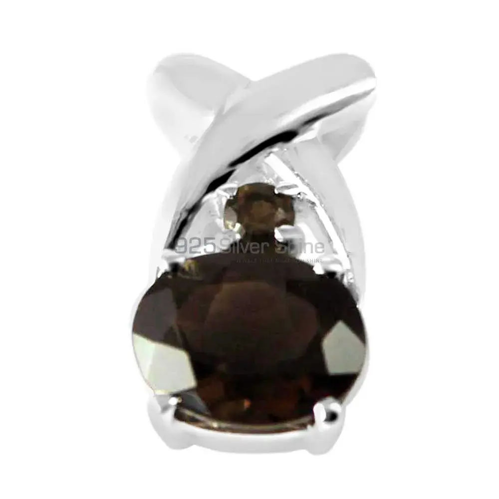 Best Price Smokey Gemstone Handmade Pendants In Solid Sterling Silver Jewelry 925SP217-2_0