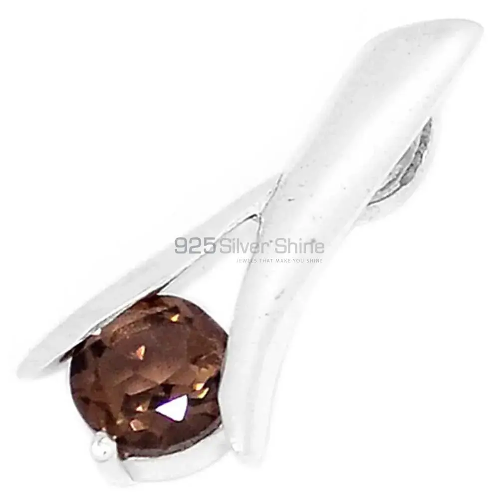 Smokey Gemstone Pendants In Fine Sterling Silver Jewelry 925SP284-1_0
