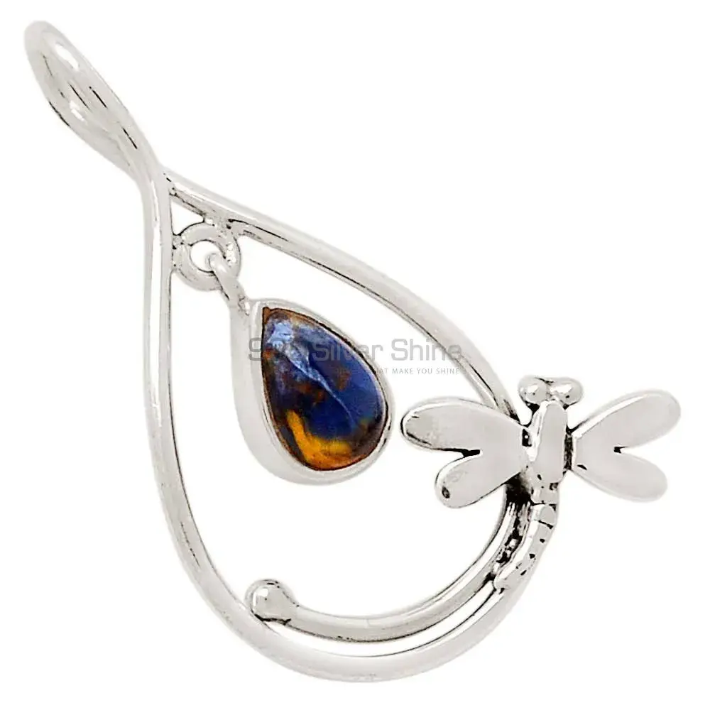 Best Price Sodalite Gemstone Pendants Suppliers In 925 Fine Silver Jewelry 925SP105-3