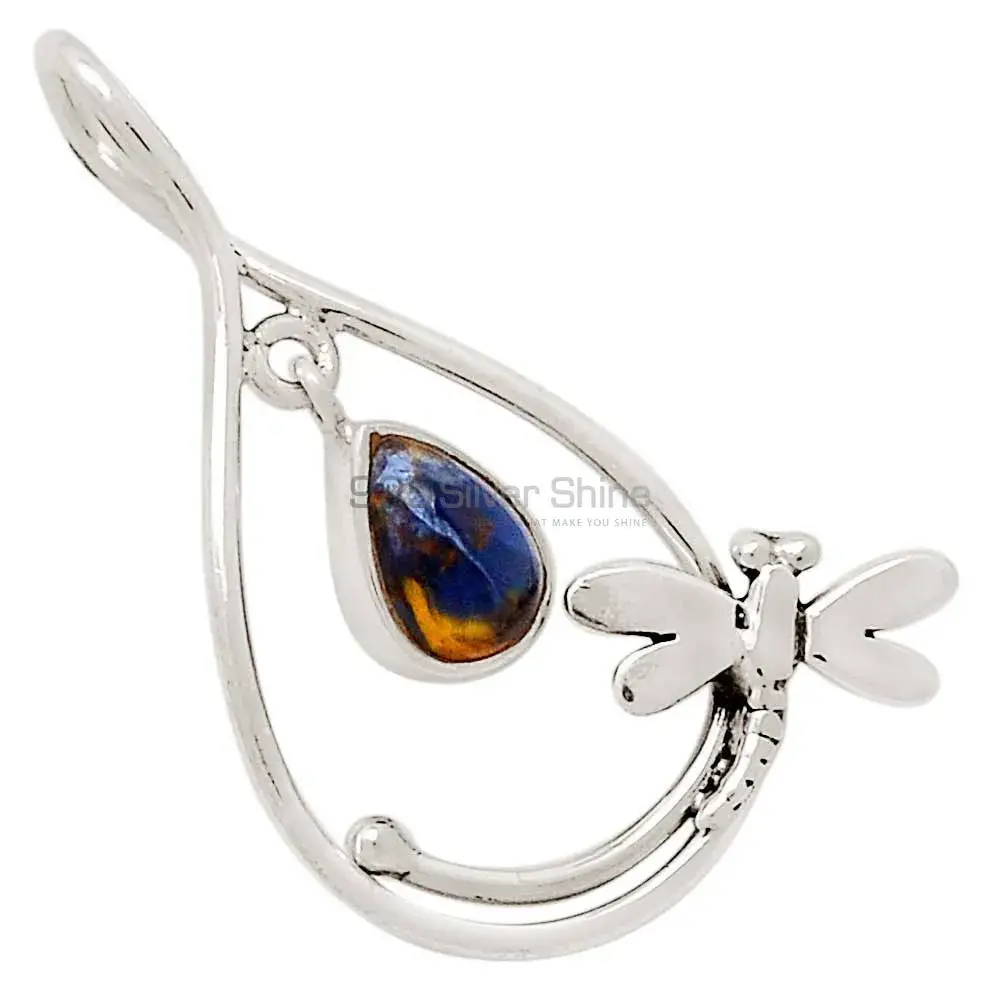 Sodalite Gemstone Pendants In 925 Fine Silver Jewelry 925SP105-3