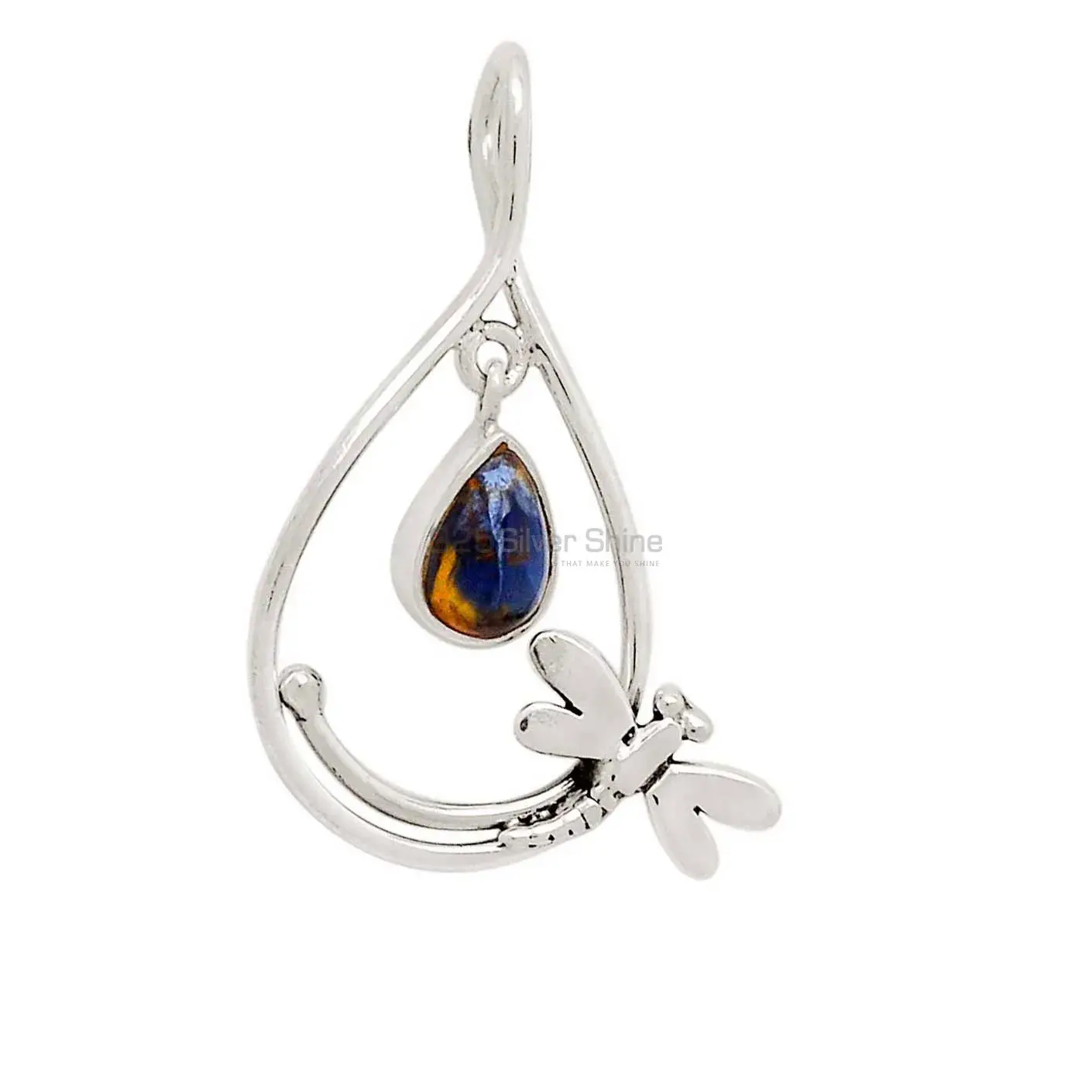 Sodalite Gemstone Pendants In 925 Fine Silver Jewelry 925SP105-3_0