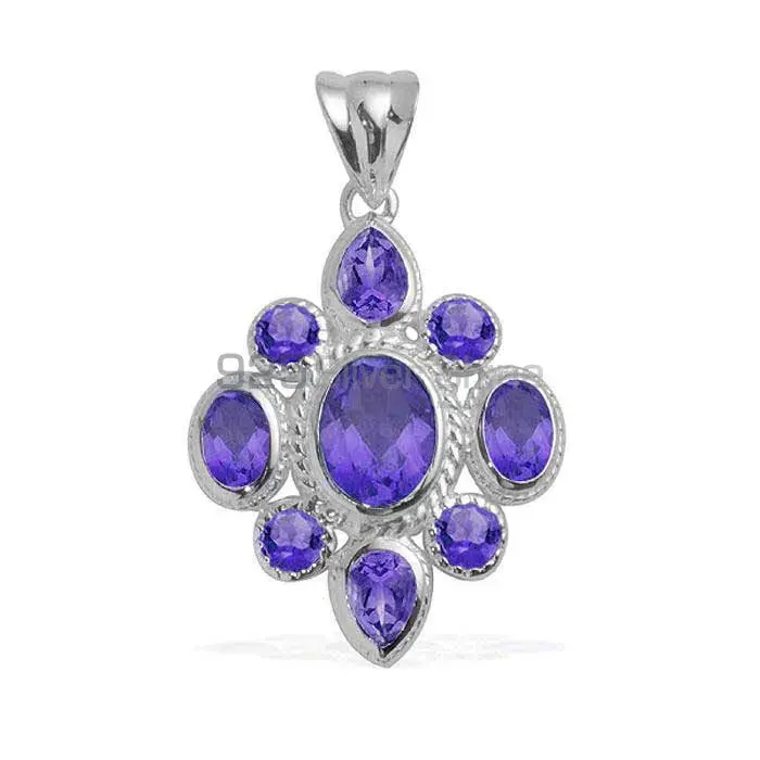 Best Price Solid Sterling Silver Handmade Pendants In Amethyst Gemstone Jewelry 925SP1672