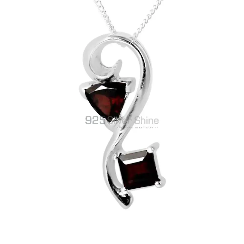 Best Price Solid Sterling Silver Handmade Pendants In Garnet Gemstone Jewelry 925SP253-5