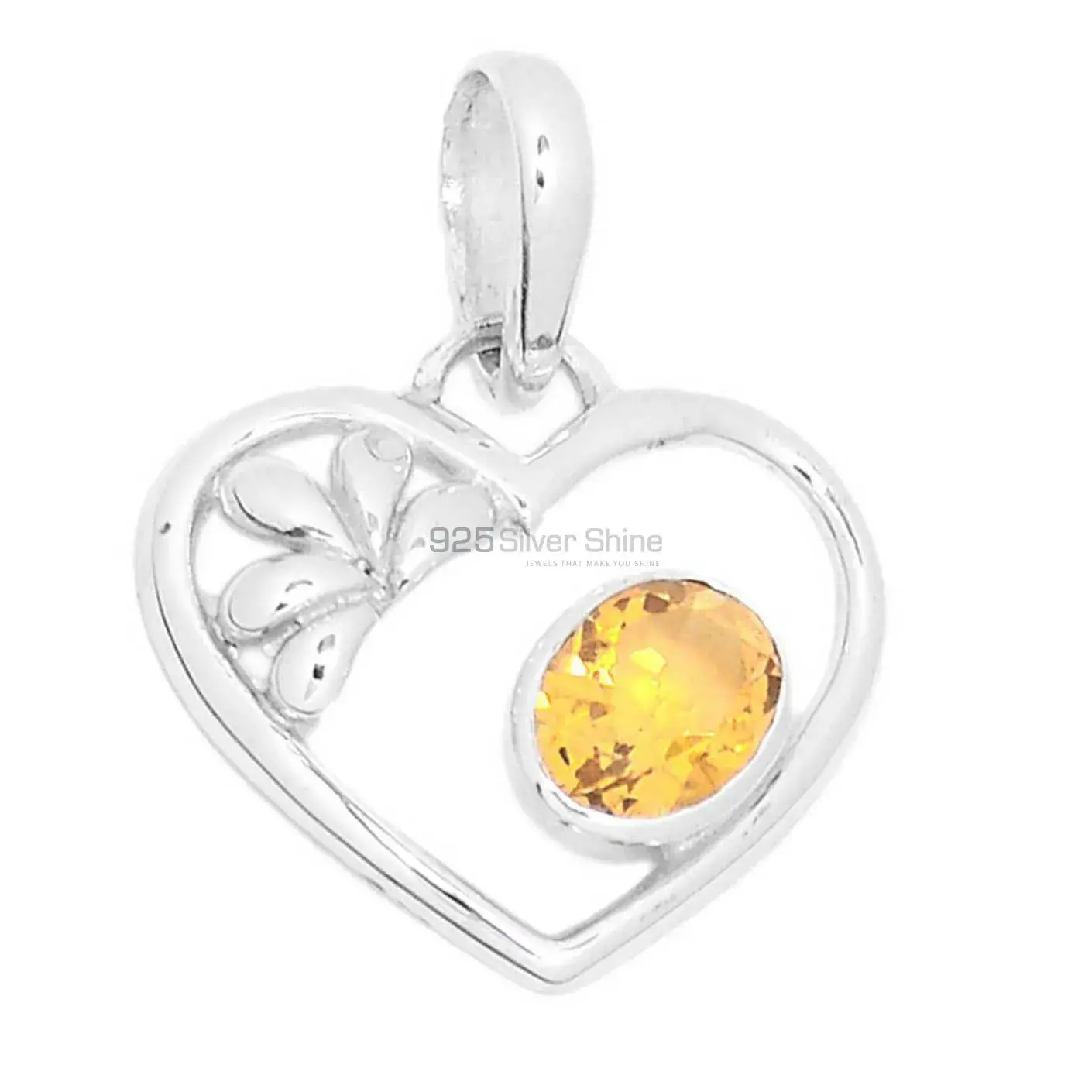 Solid Sterling Silver Handmade Pendants In Peridot Gemstone Jewelry 925SP278-1_0