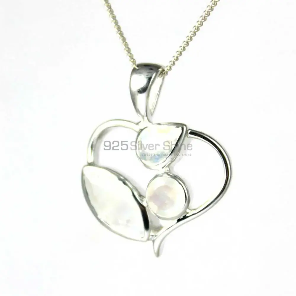 Best Price Solid Sterling Silver Handmade Pendants In Rainbow Gemstone Jewelry 925SP229-5