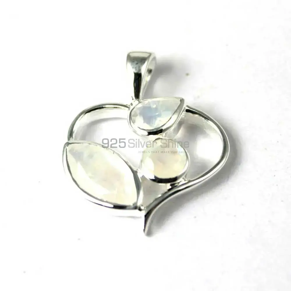 Best Price Solid Sterling Silver Handmade Pendants In Rainbow Gemstone Jewelry 925SP229-5_0
