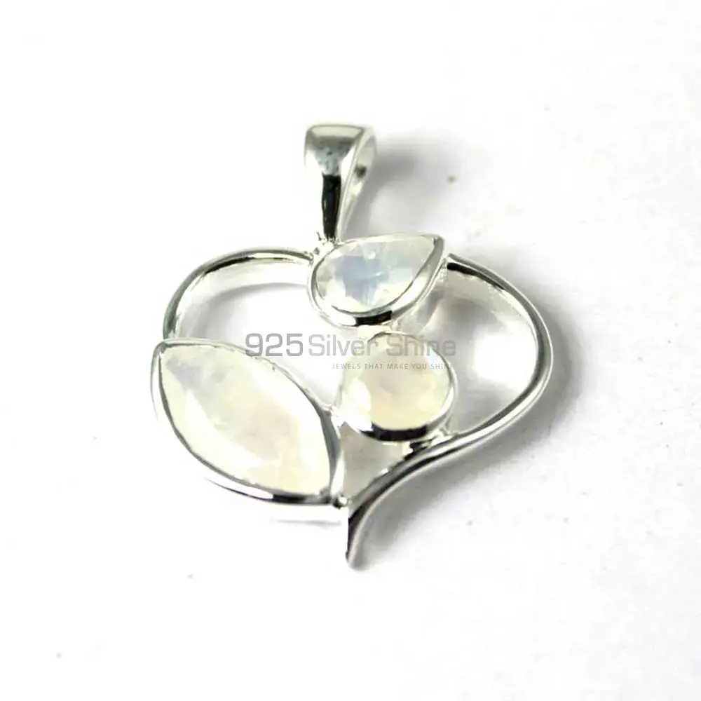 Solid Sterling Silver Handmade Pendants In Rainbow Gemstone Jewelry 925SP229-5_1