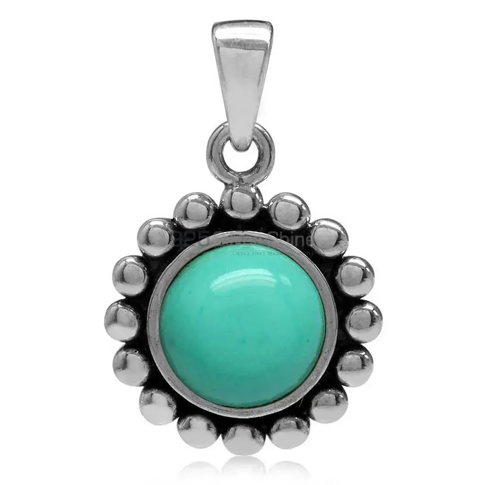 Best Price Solid Sterling Silver Handmade Pendants In Turquoise Gemstone Jewelry 925SP02-4