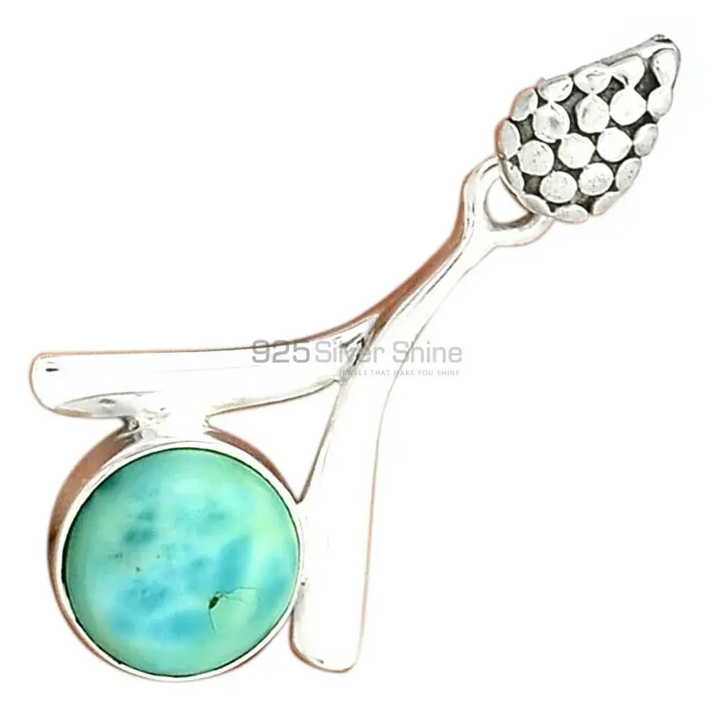 Turquoise Gemstone Pendants In 925 Fine Silver Jewelry 925SP45-2_2