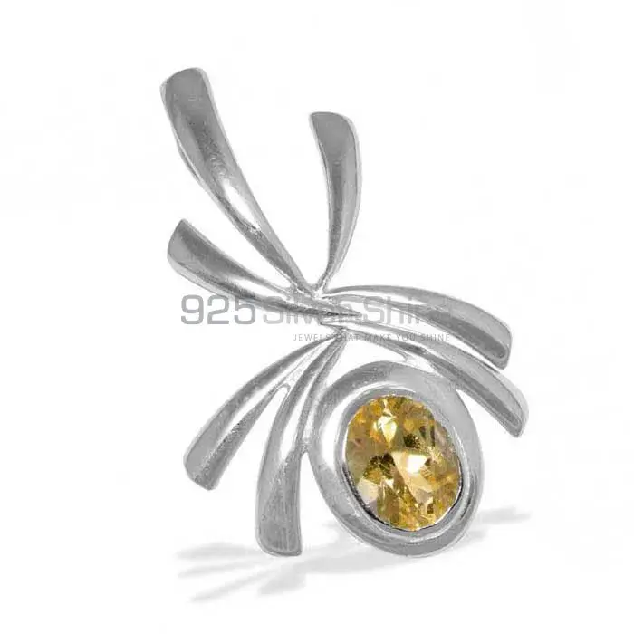 925 Fine Silver Pendants In Citrine Gemstone Jewelry 925SP1525_1