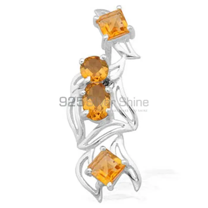 Best Quality 925 Fine Silver Pendants Suppliers In Citrine Gemstone Jewelry 925SP1575