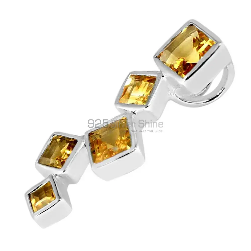 Best Quality 925 Fine Silver Pendants Suppliers In Citrine Gemstone Jewelry 925SP246-6_0