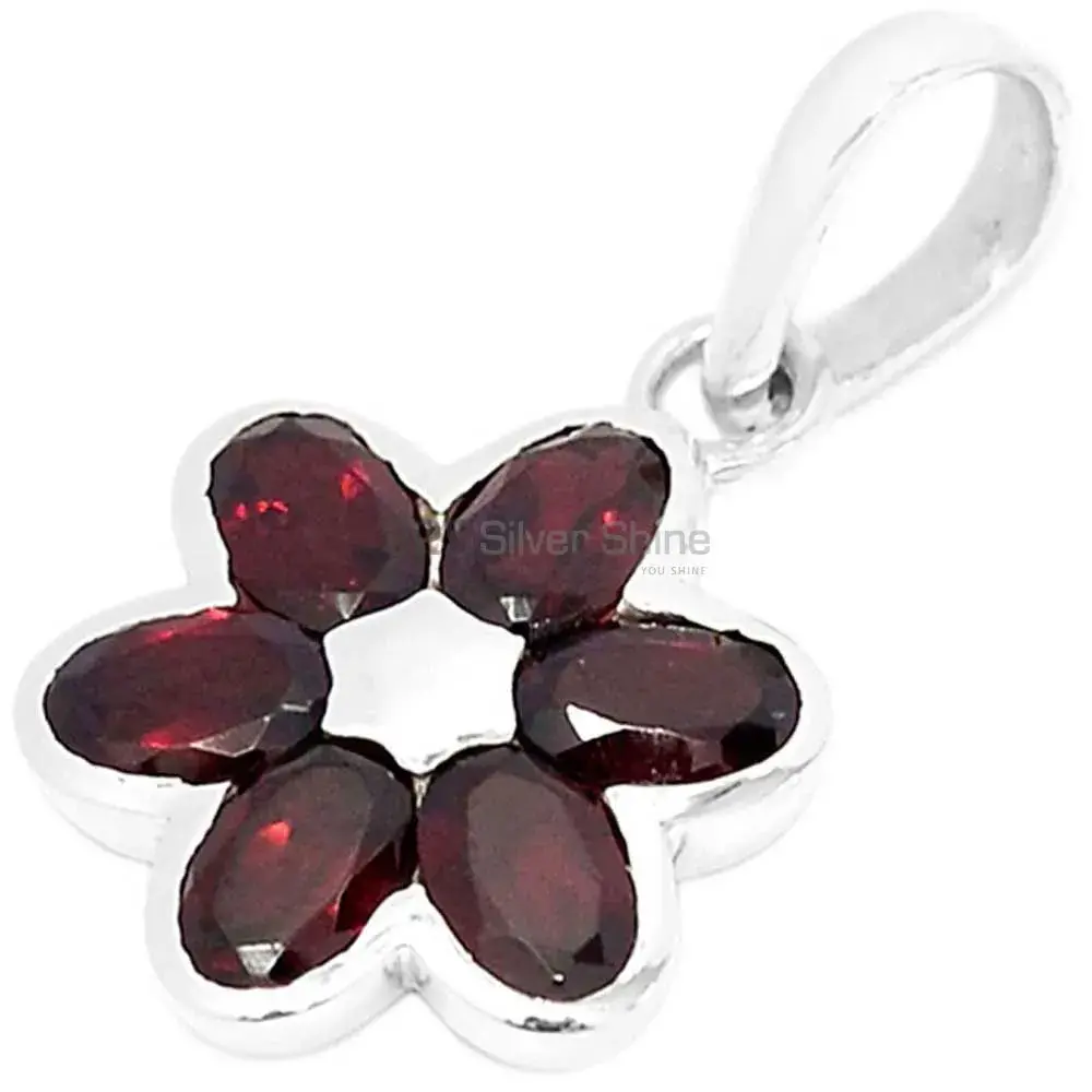 925 Fine Silver Pendants In Garnet Gemstone Jewelry 925SSP303-3_1