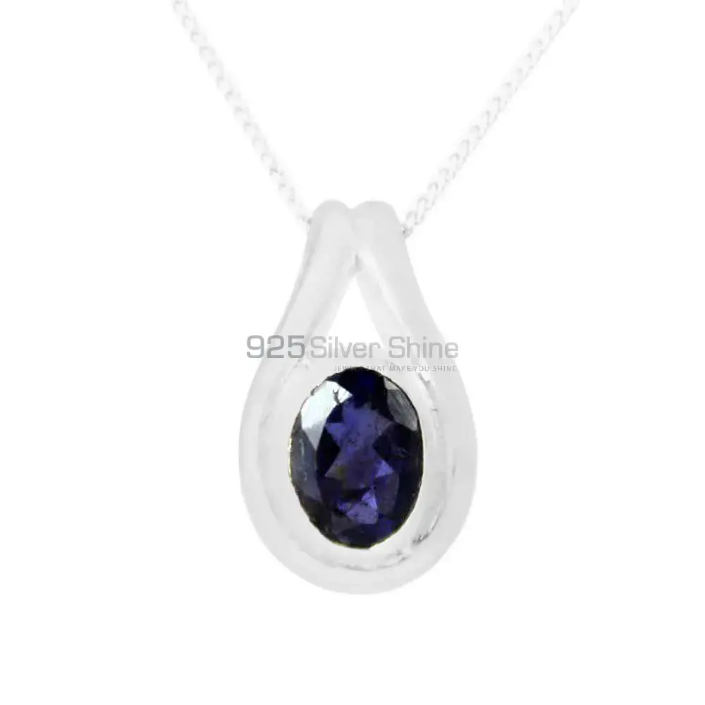 925 Fine Silver Pendants In Iolite Gemstone Jewelry 925SP206-6