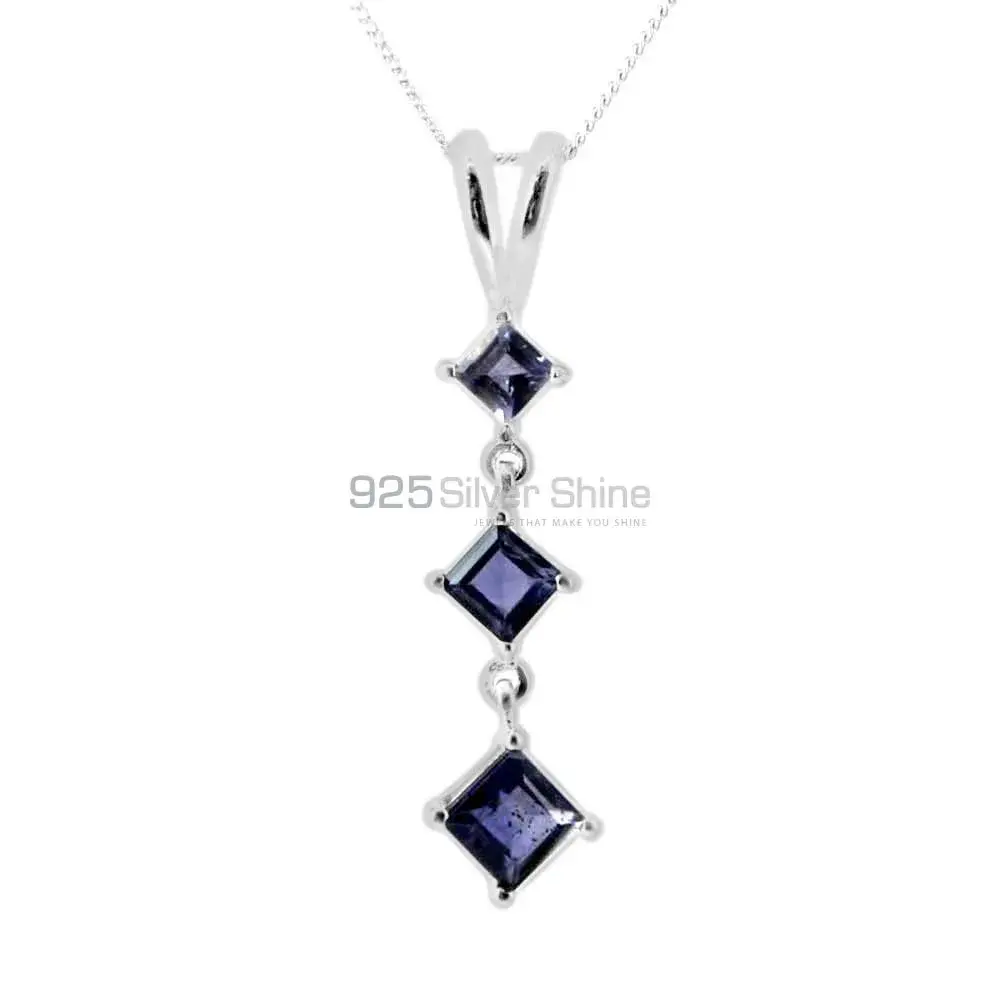 925 Fine Silver Pendants In Iolite Gemstone Jewelry 925SP214-2_0