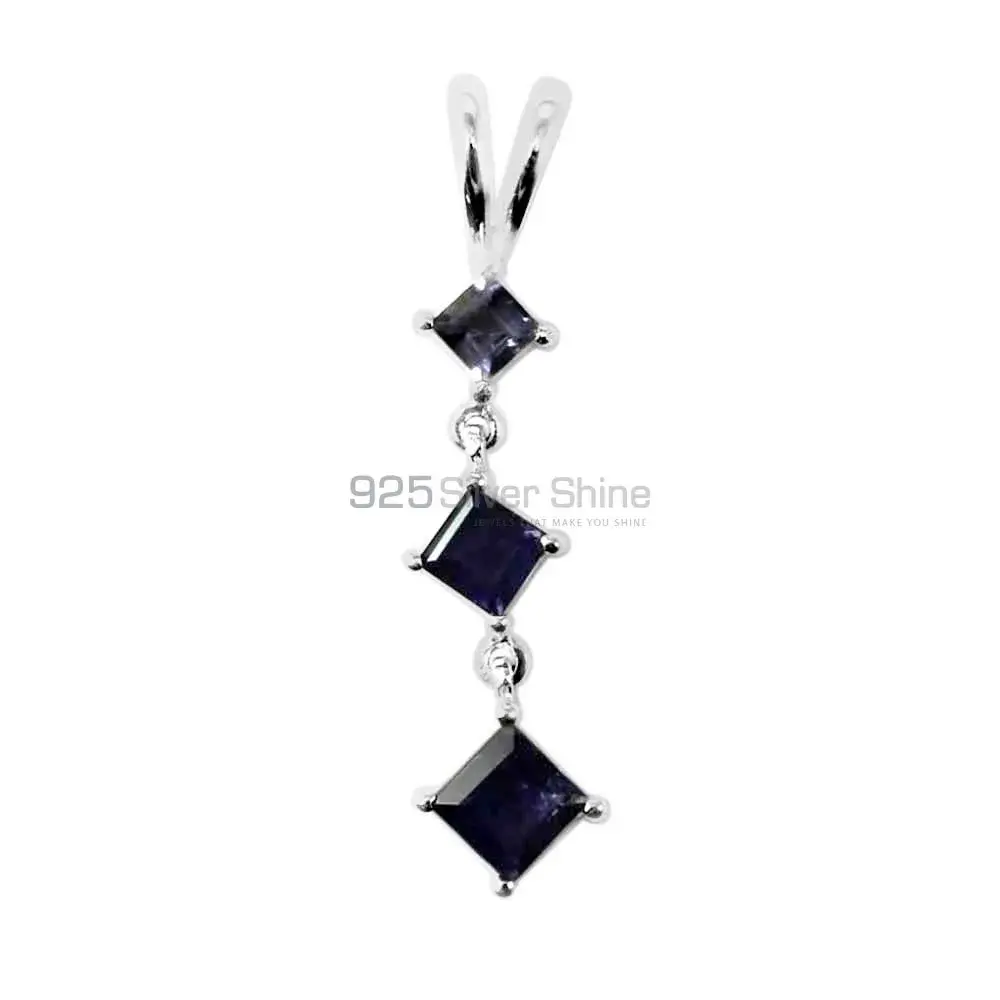 Best Quality 925 Fine Silver Pendants Suppliers In Iolite Gemstone Jewelry 925SP214-2_0