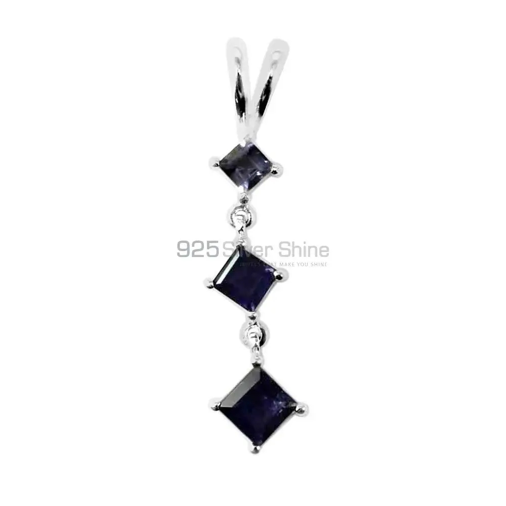 925 Fine Silver Pendants In Iolite Gemstone Jewelry 925SP214-2_1