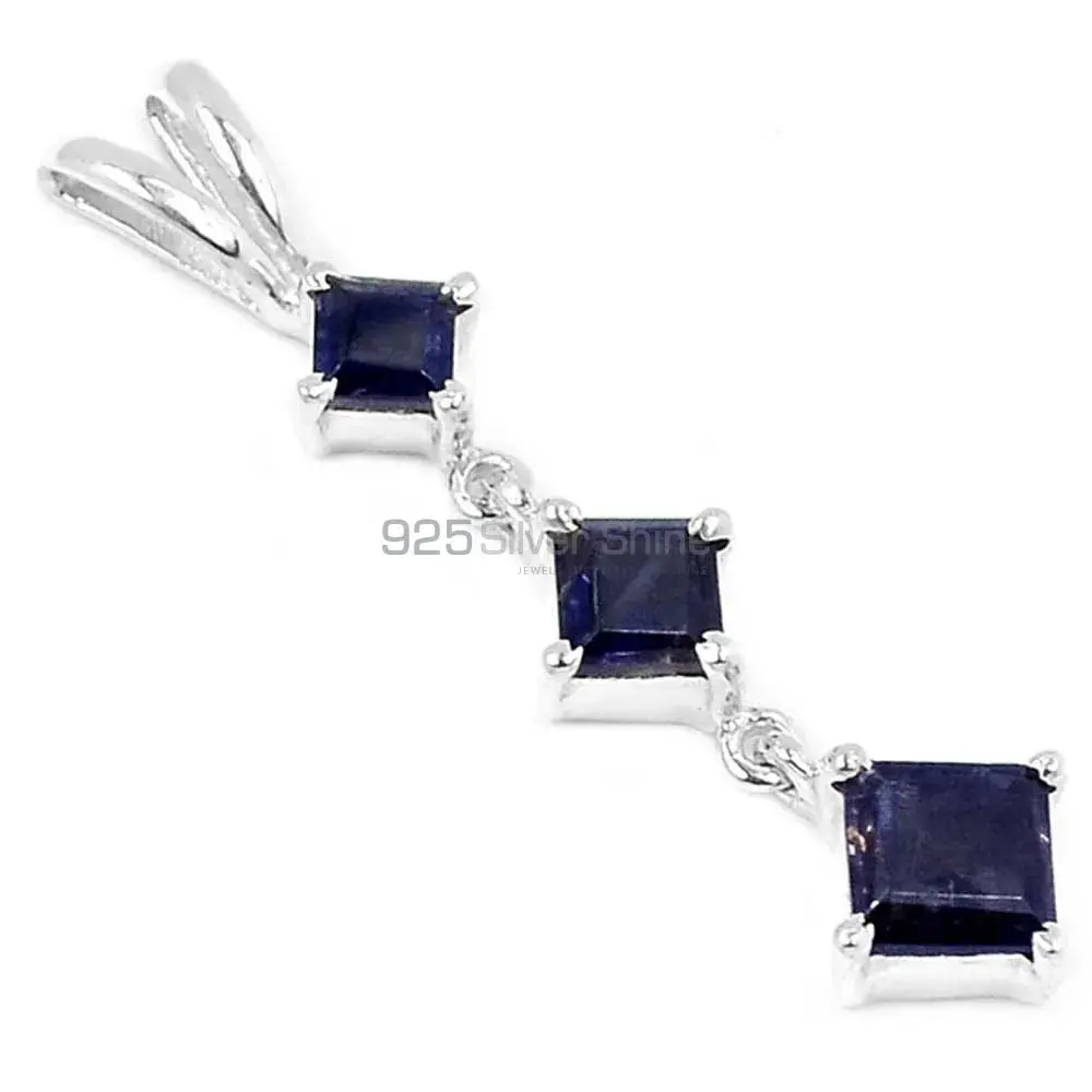925 Fine Silver Pendants In Iolite Gemstone Jewelry 925SP214-2_2