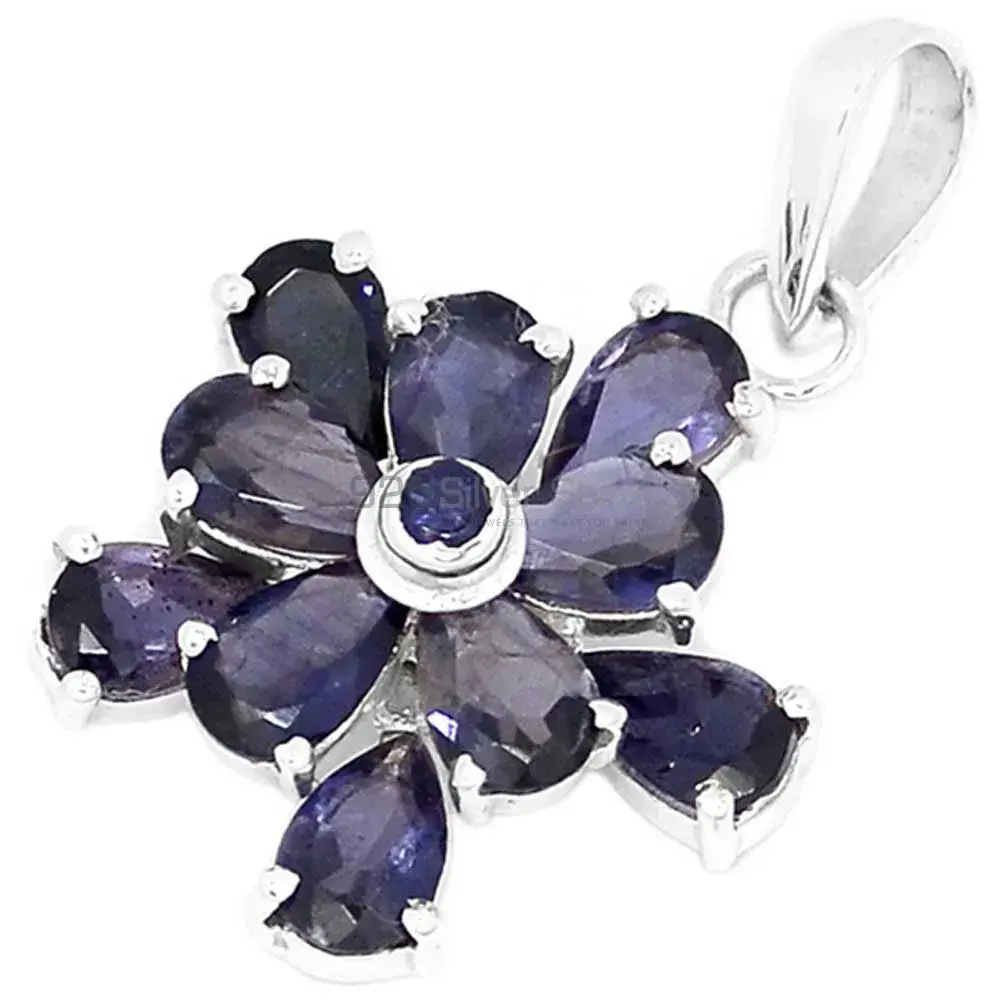 925 Fine Silver Pendants In Iolite Gemstone Jewelry 925SP269-5_1