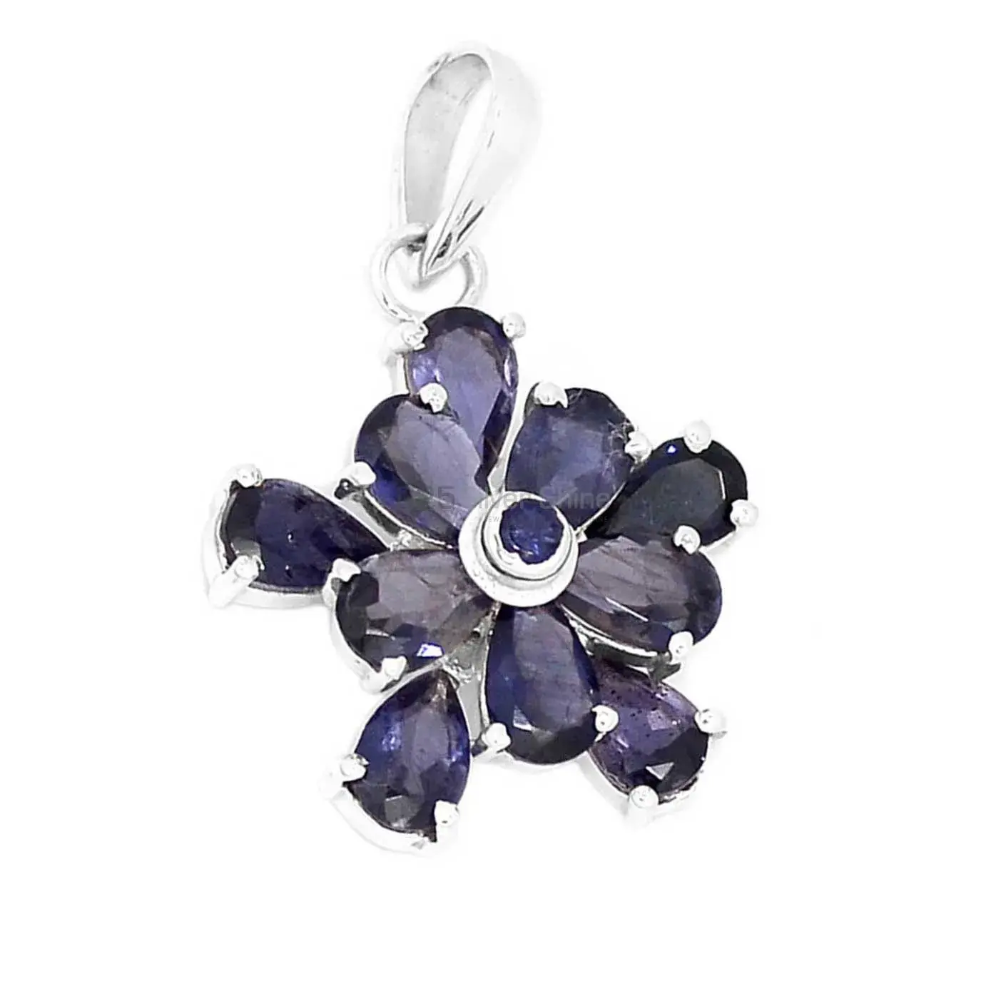 Best Quality 925 Fine Silver Pendants Suppliers In Iolite Gemstone Jewelry 925SP269-5_1