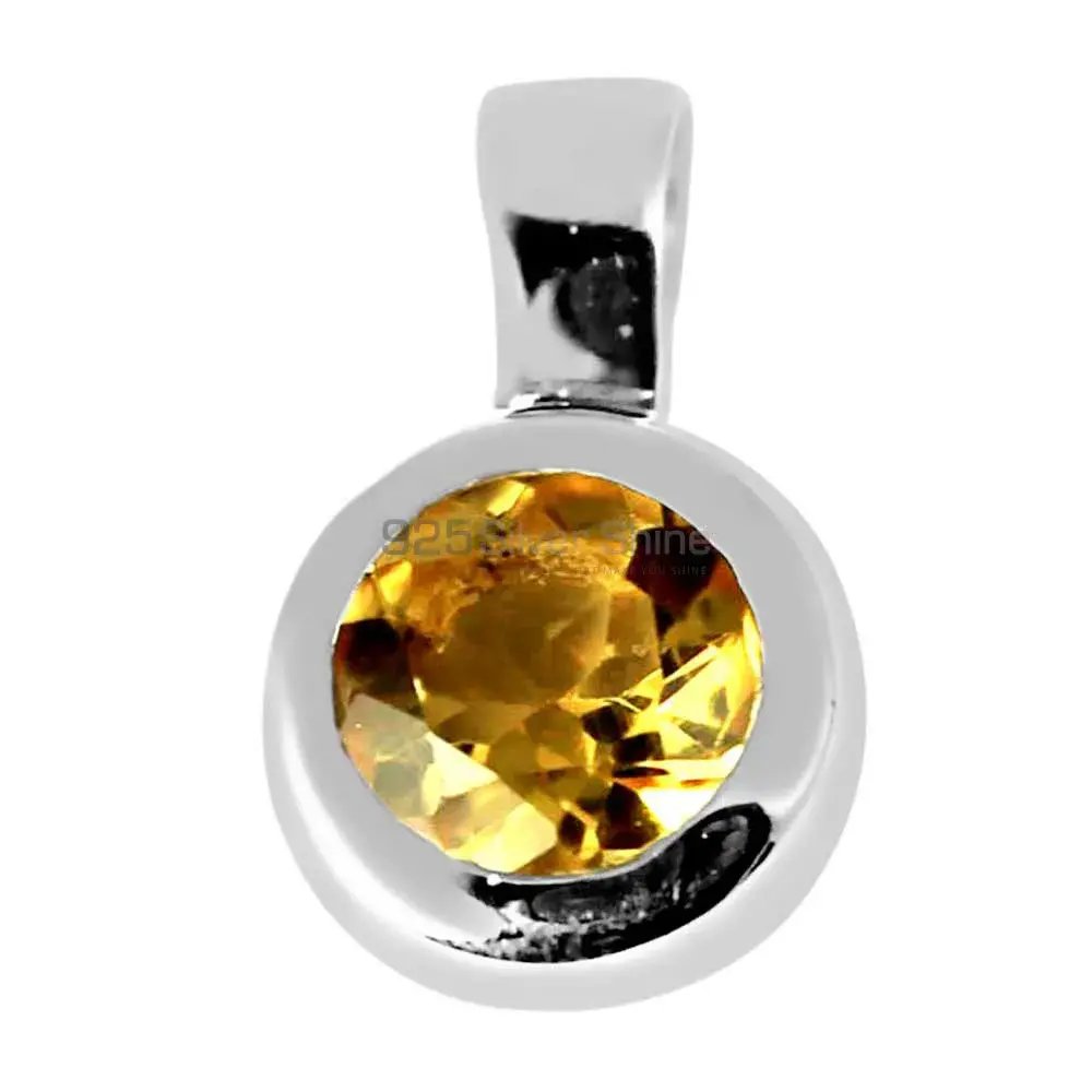 Best Quality 925 Fine Silver Pendants Suppliers In Citrine Gemstone Jewelry 925SP262-3_0