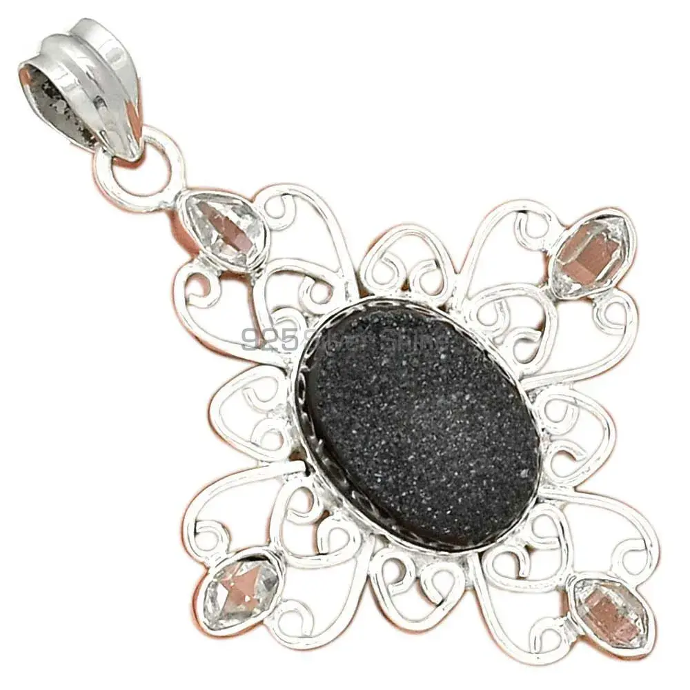 925 Fine Silver Pendants In Multi Gemstone Jewelry 925SP096-3_0