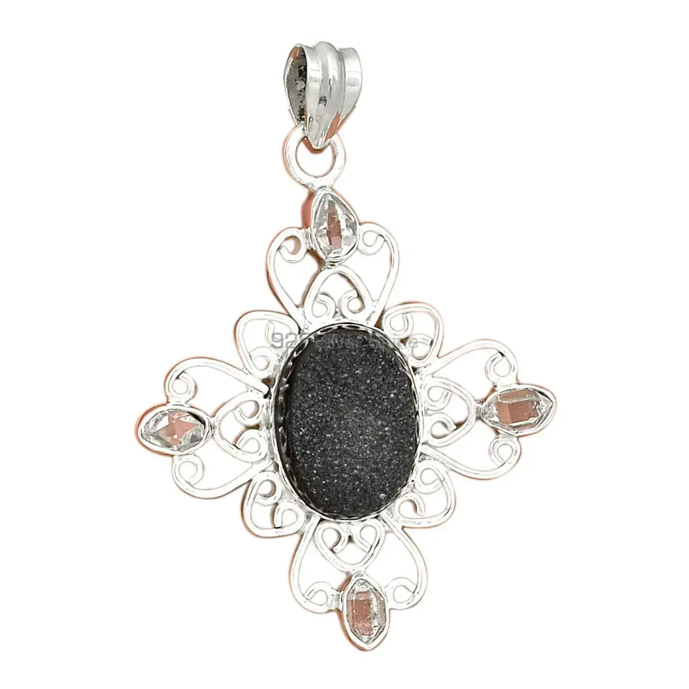 Best Quality 925 Fine Silver Pendants Suppliers In Multi Gemstone Jewelry 925SP096-3_1