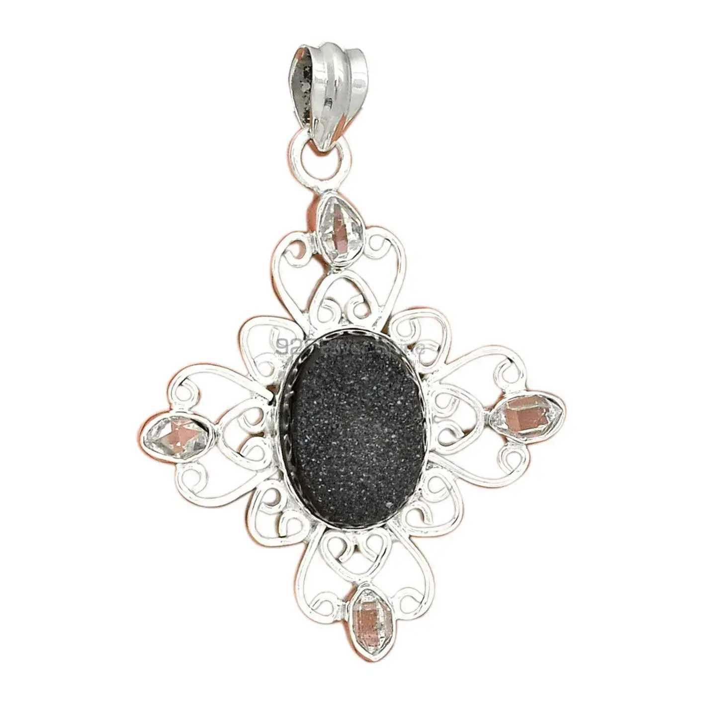 925 Fine Silver Pendants In Multi Gemstone Jewelry 925SP096-3_2