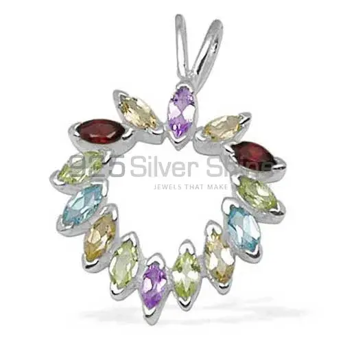 Best Quality 925 Fine Silver Pendants Suppliers In Multi Gemstone Jewelry 925SP1375